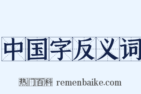 中国字反义词是什么意思的图片
